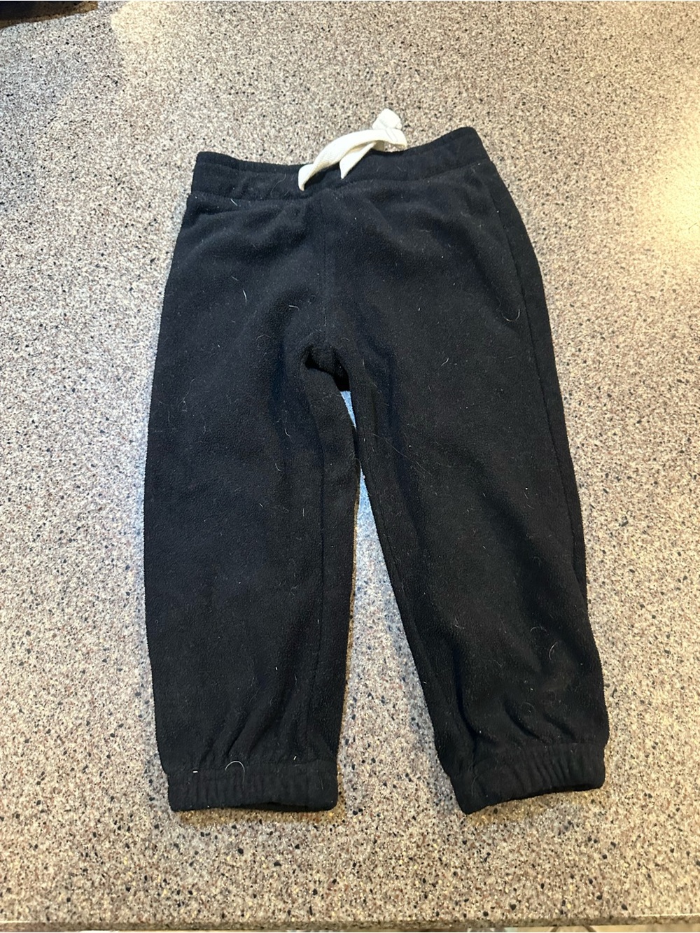 Old Navy Black Kids Fleece Joggers with White Drawstring